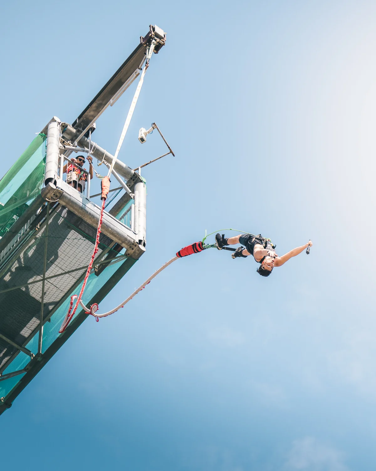 Bungee jumping in un parco italiano